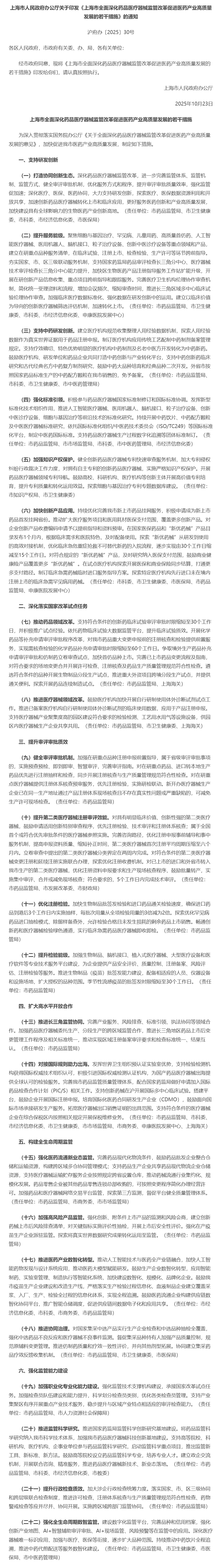 上海市人民政府办公厅关于印发《上海市全面深化药品医疗器械监管改革促进医药产业高质量发展的若干措施》的.png